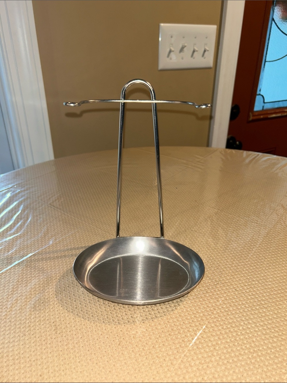 Stainless Steel Home Kitchen Spoon Rest with Utensil Holder - Silver